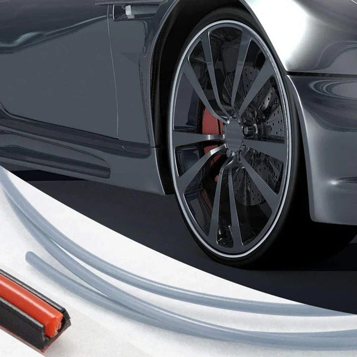 Rubber Wheel Rim Edge Guard with Adhesive Backing, 26.2ft Roll