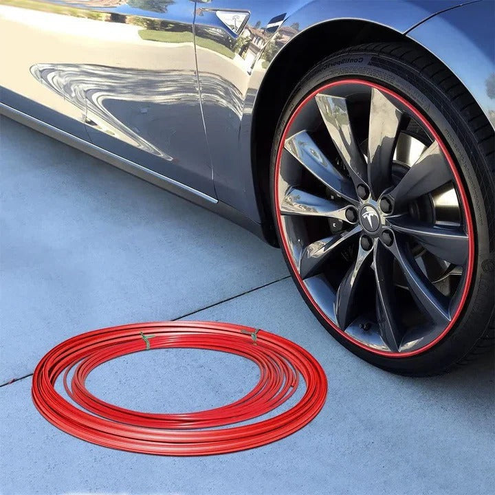 Rubber Wheel Rim Edge Guard with Adhesive Backing, 26.2ft Roll