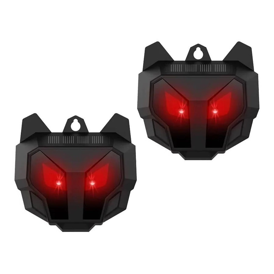 Solar Ultrasonic Animal Repeller Set of 2 with Flashing LED Lights for Yard and Garden