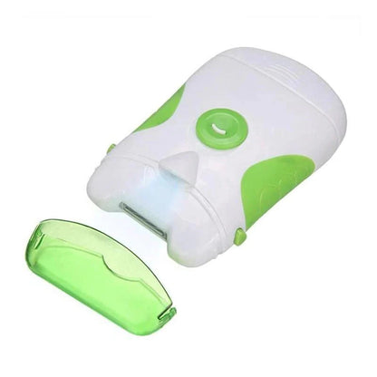 Electric Nail Clipper with LED Light and Rotating Blade for Fingernails and Toenails