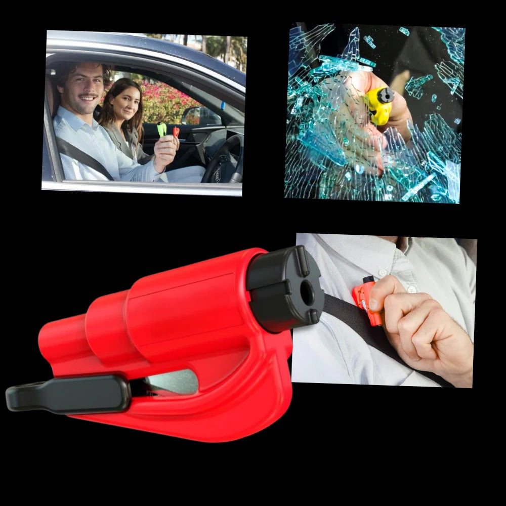 Window Breaker and Seatbelt Cutter for Emergency Vehicle Escape