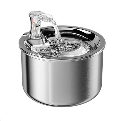 Cat Water Fountain with Stainless Steel Basin and Motion Sensor, Filter Included, 2L All Vera Mart