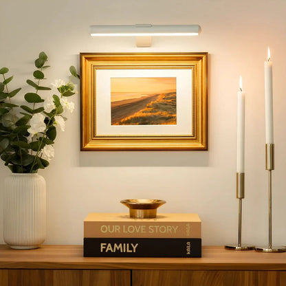 Wireless LED Picture Light with Rotating Head and Stepless Dimming Control