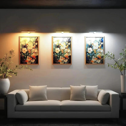 Wireless LED Picture Light with Rotating Head and Stepless Dimming Control