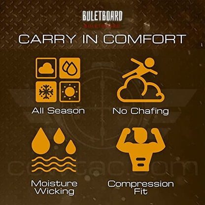 Compression Shirt with Dual Hidden Pockets and Moisture Wicking Fabric