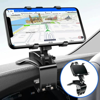 Dashboard Phone Mount with 360 Degree Rotation and Adhesive Grip Base