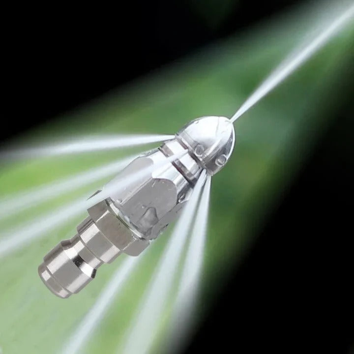 Pipe Cleaning Nozzle with Pointed Tip and Stainless Steel Body for Pressure Hoses