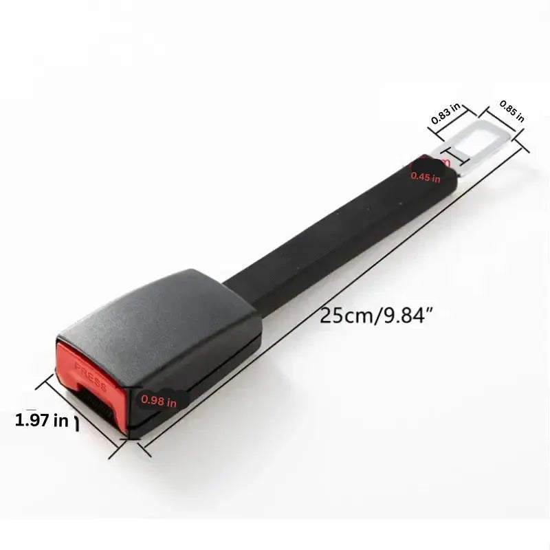Seat Belt Extender with Upright 11-Inch Stem and One-Hand Buckling, Fits Most Buckles All Vera Mart