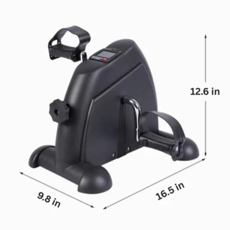 Mini Under Desk Pedal Exerciser with Adjustable Resistance and LCD Monitor for Home and Office