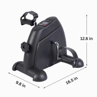 Mini Under Desk Pedal Exerciser with Adjustable Resistance and LCD Monitor for Home and Office