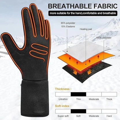 Heated Gloves with Touchscreen Fingertips and 6-Hour Battery, Far Infrared Heating