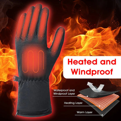 Heated Gloves with Touchscreen Fingertips and 6-Hour Battery, Far Infrared Heating