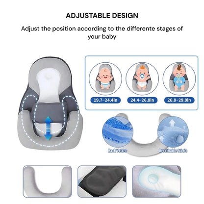 Inclined Sleep Pod with Head Support and Safety Belts for Infants