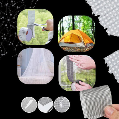 Fiberglass Screen Repair Tape with Waterproof Adhesive and Scissor-Cuttable Design All Vera Mart