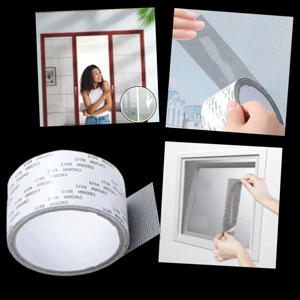 Fiberglass Screen Repair Tape with Waterproof Adhesive and Scissor-Cuttable Design All Vera Mart
