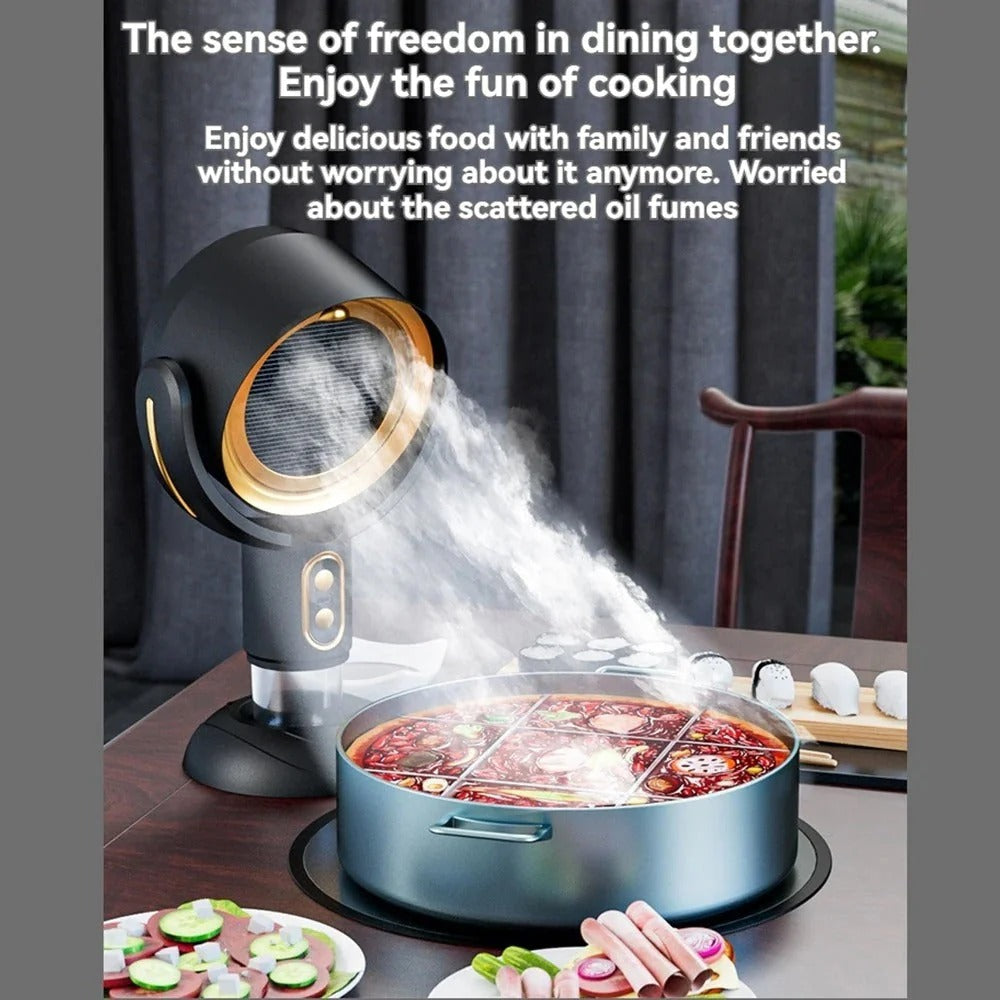 Rechargeable Desktop Air Purifier with Dual Filters and Negative Ion Technology