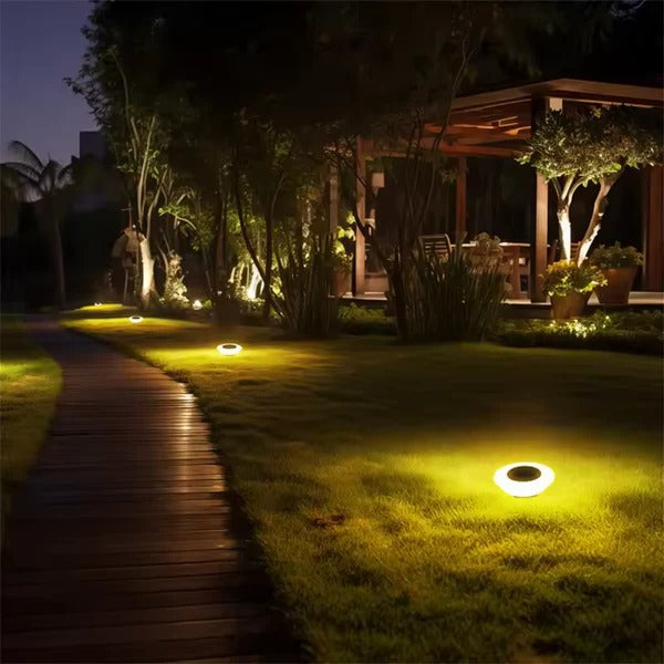 Solar Pathway Lights with Automatic Dusk-to-Dawn Operation and IP65 Weather Protection, 4-Pack
