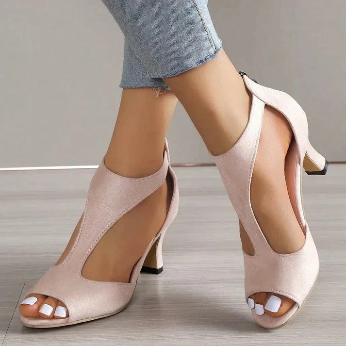 Women's Closed-Toe High-Heel Pumps with Arch-Supporting Insole and 2-3 Inch Heel