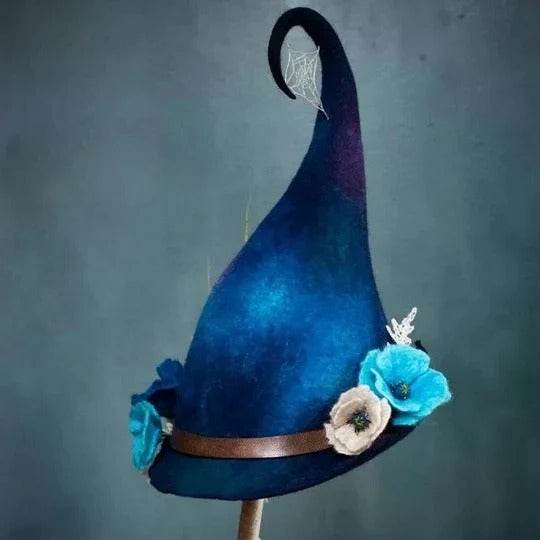 Adjustable Witch Hat for Halloween Costumes and Decorations, 22.5-23 inches