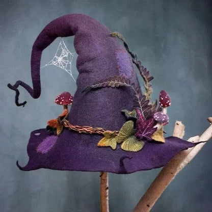 Adjustable Witch Hat for Halloween Costumes and Decorations, 22.5-23 inches