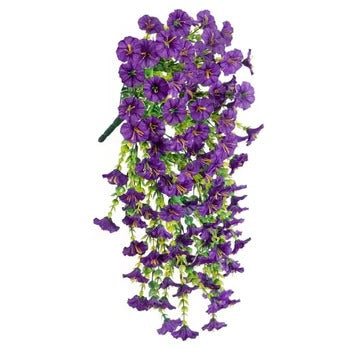 Artificial Morning Glory Hanging Vine with UV Resistant Material and Tangle Free Structure