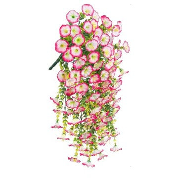 Artificial Morning Glory Hanging Vine with UV Resistant Material and Tangle Free Structure