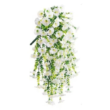 Artificial Morning Glory Hanging Vine with UV Resistant Material and Tangle Free Structure