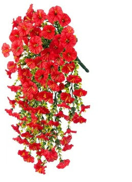 Artificial Morning Glory Hanging Vine with UV Resistant Material and Tangle Free Structure