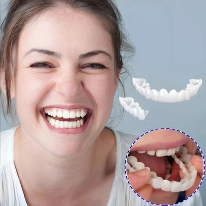 Cosmetic Tooth Cover with Moldable Insert for Upper and Lower Teeth