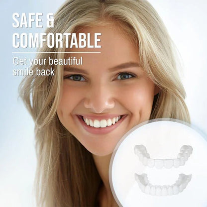 Cosmetic Tooth Cover with Moldable Insert for Upper and Lower Teeth