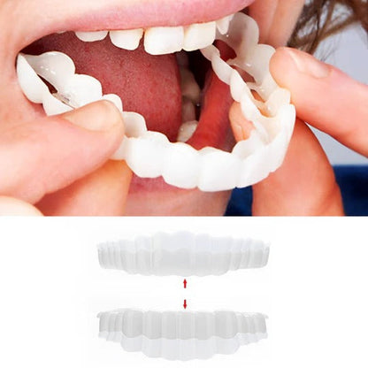 Cosmetic Tooth Cover with Moldable Insert for Upper and Lower Teeth