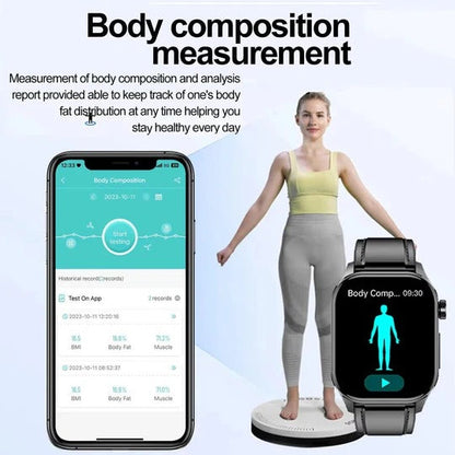 Smartwatch with 2.04 Inch Display and Voice Commands for Activity Tracking