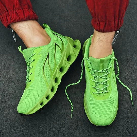 Men's Walking Shoes with Rounded Toe Box and Slip Resistant Sole