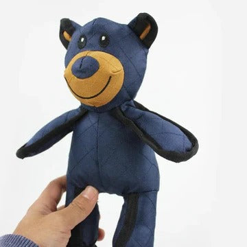 Reinforced Dog Chew Toy Bear with Built-In Squeaker and Machine Washable Fabric All Vera Mart