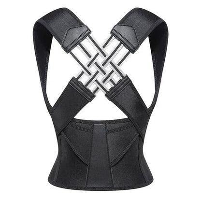 Adjustable Back Brace with Shoulder Straps and Breathable Fabric for Daily Support All Vera Mart