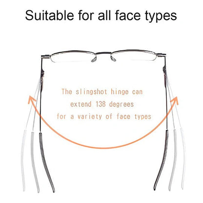 Folding Reading Glasses with 90-Degree Hinge and Slim Carrying Case