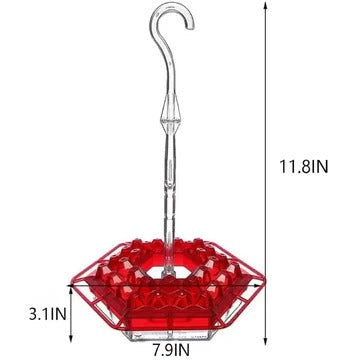 Hanging Hummingbird Feeder with 30 Flower Ports and Ant Barriers