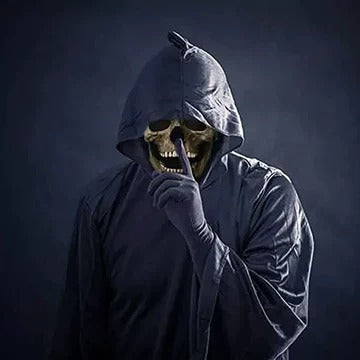 Full Head Skull Mask with Synchronized Movable Jaw for Cosplay and Halloween Events