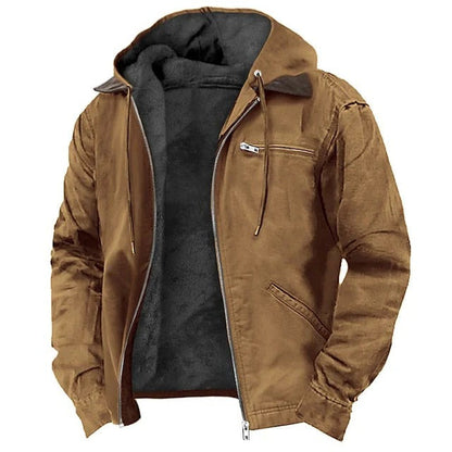 Tailored Men's Winter Coat with Front Closure and Long Sleeves for Cold Weather