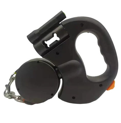 Dual Retractable Dog Leash with 360-Degree Swivel and LED Light