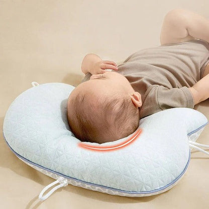 Ergonomic Head Support Pillow for Newborns with Adjustable Strings and Breathable Design