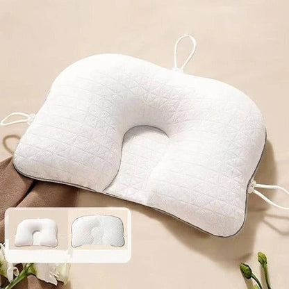 Ergonomic Head Support Pillow for Newborns with Adjustable Strings and Breathable Design