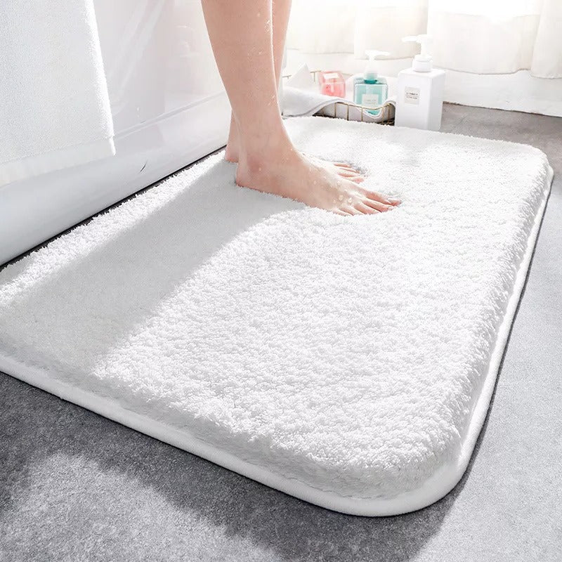 Absorbent Bathroom Rug with Non Slip Backing and Cushioned Pile All Vera Mart