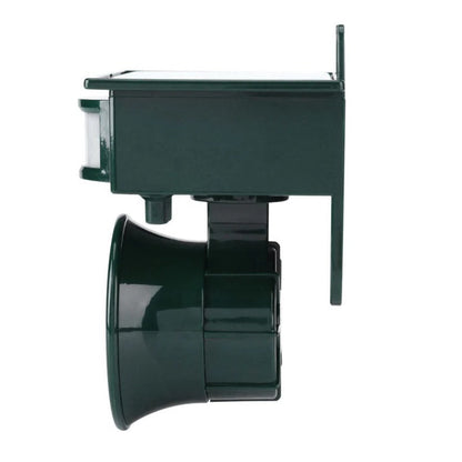 Motion Sensor Bird Repeller with Solar Panel and Adjustable Sound, Weather Resistant