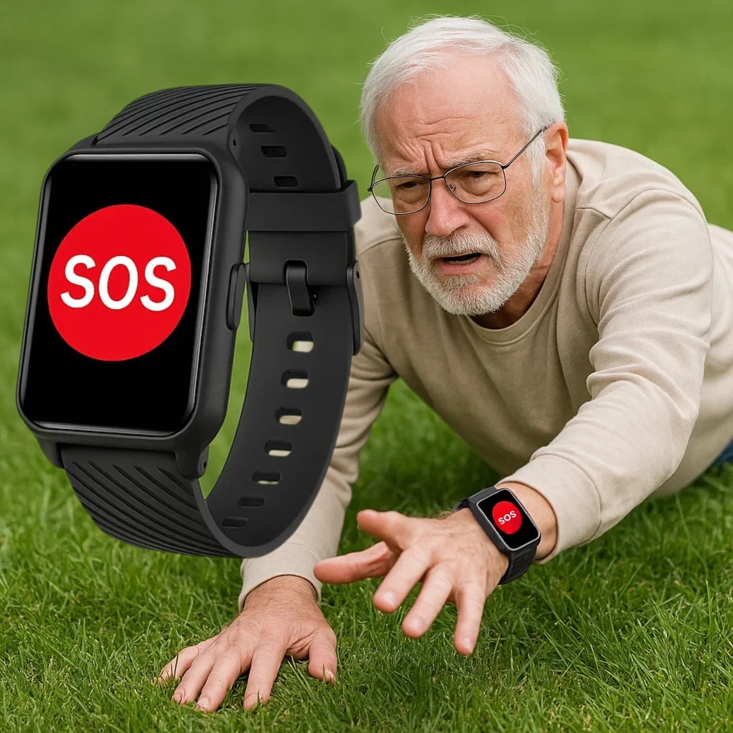 Smartwatch with Automatic Fall Detection and GPS Tracking for Seniors