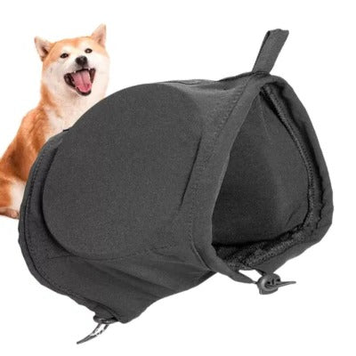 Dog Ear Muffs with Sound Dampening Fleece Hood and Adjustable Rope