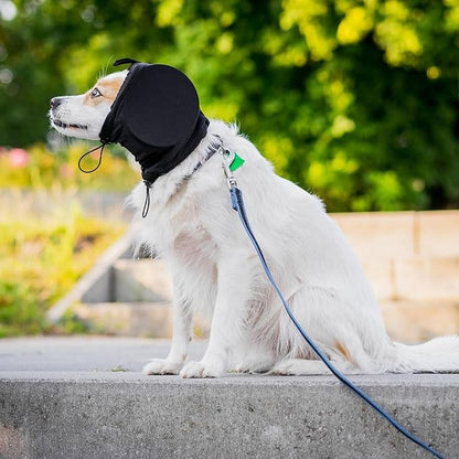 Dog Ear Muffs with Sound Dampening Fleece Hood and Adjustable Rope