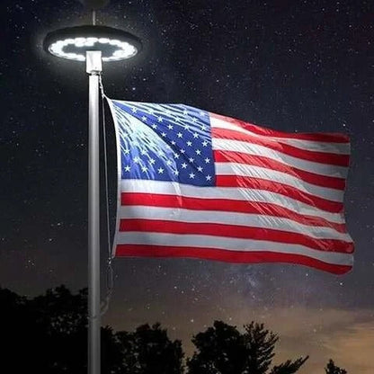 Solar Flagpole Light with 700 Lumens and Dusk Sensor