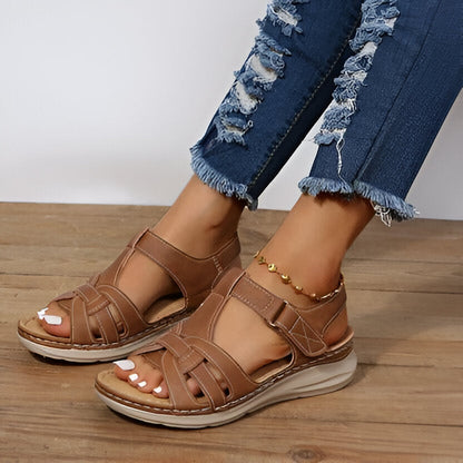 Women's Open Toe Sandals with Arch Support and Shock Absorbing Midsole