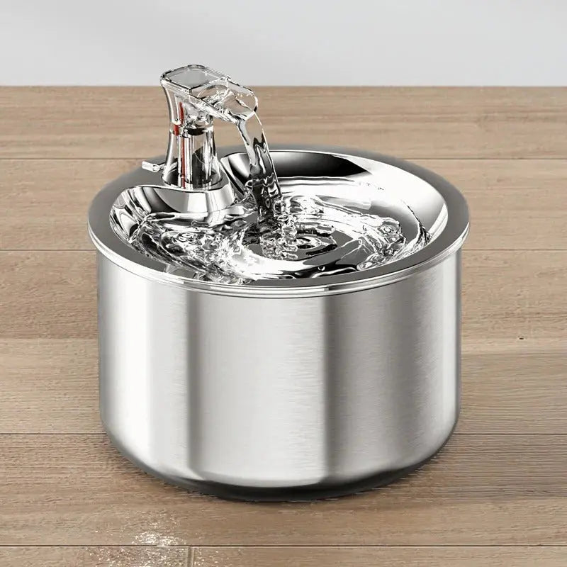 Cat Water Fountain with Stainless Steel Basin and Motion Sensor, Filter Included, 2L All Vera Mart